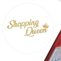 Aufkleber Shopping Queen Krone Sticker 10cm