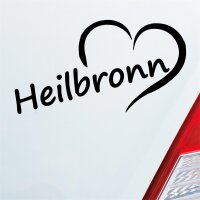 Auto Aufkleber Heilbronn Herz Stadt City Liebe Love Heart...