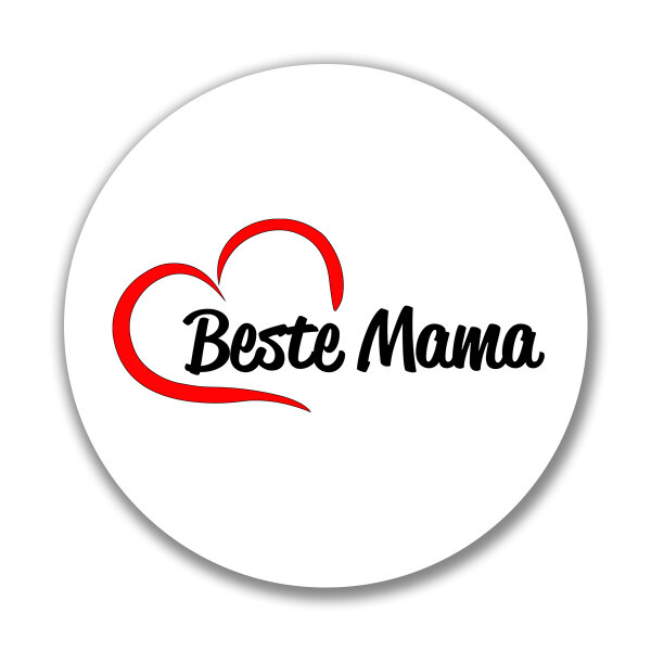 Aufkleber Beste Mama Herz Sticker 10cm