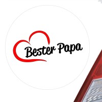 Aufkleber Bester Papa Herz Sticker 10cm