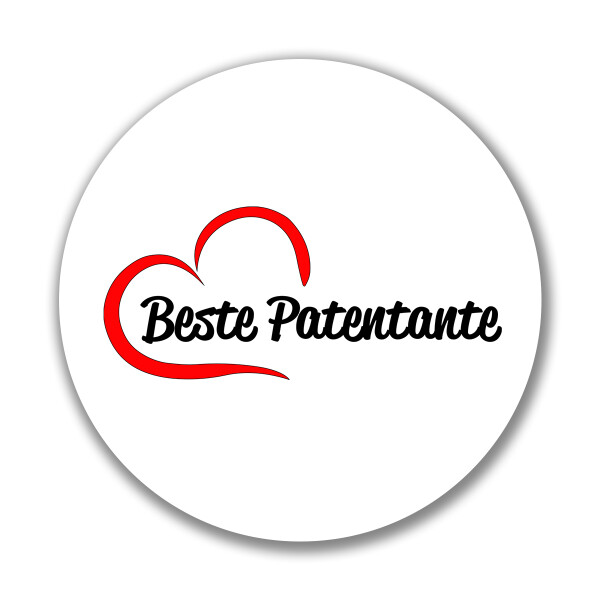 Aufkleber Beste Patentante Herz Sticker 10cm