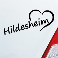 Auto Aufkleber Hildesheim Herz Stadt City Liebe Love 18,5x8 cm