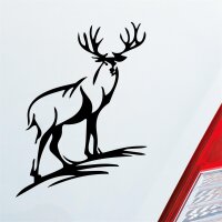 Hirsch Geweih Jäger Wild Jagd Auto Aufkleber Sticker Heckscheibenaufkleber