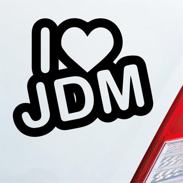 I Love JDM Liebe Tuning Auto Aufkleber Sticker Heckscheibenaufkleber