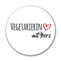 Aufkleber Vegetarierin mit Herz Sticker 10cm