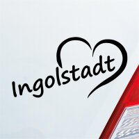Auto Aufkleber Ingolstadt Herz Stadt City Liebe Love...