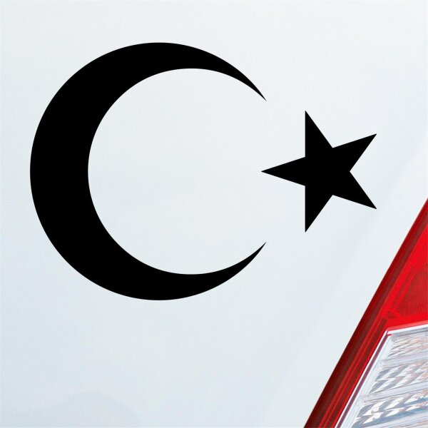 Islam Türkei Turkey türkiye Flag Moon Halbmond Auto Aufkleber Sticker Heckscheibenaufkleber