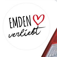 Aufkleber Emden verliebt Sticker 10cm