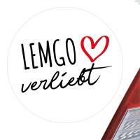 Aufkleber Lemgo verliebt Sticker 10cm