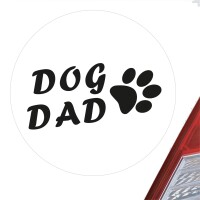 Aufkleber Dog Dad Tapse Sticker 10cm