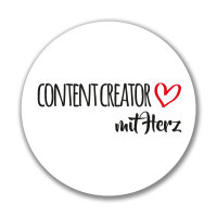 Aufkleber Content Creator mit Herz Sticker 10cm