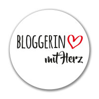 Aufkleber Bloggerin mit Herz Sticker 10cm