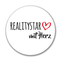 Aufkleber Realitystar mit Herz Sticker 10cm