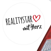 Aufkleber Realitystar mit Herz Sticker 10cm