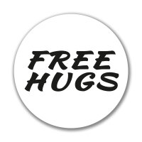 Aufkleber Free Hugs Sticker 10cm
