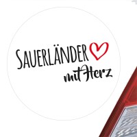 Aufkleber Sauerländer mit Herz Sticker 10cm