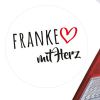 Aufkleber Franke mit Herz Sticker 10cm