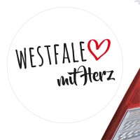 Aufkleber Westfale mit Herz Sticker 10cm