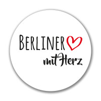 Aufkleber Berliner mit Herz Sticker 10cm