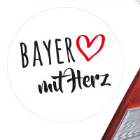 Aufkleber Bayer mit Herz Sticker 10cm