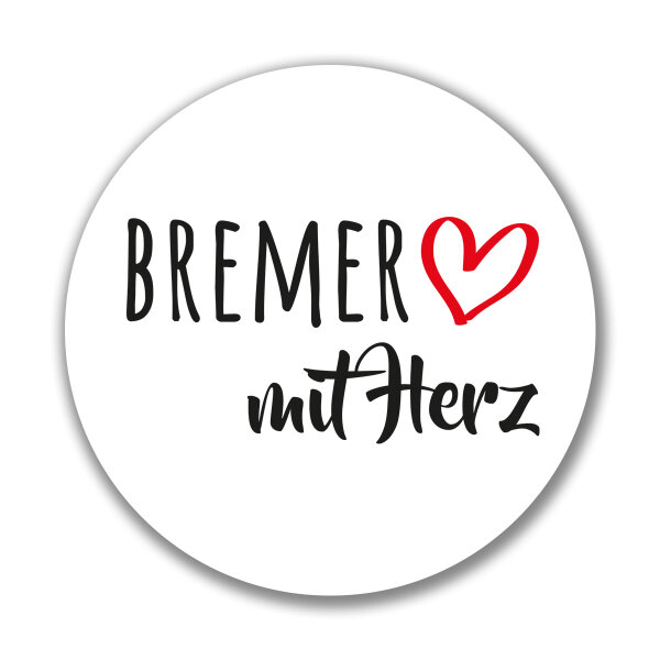 Aufkleber Bremer mit Herz Sticker 10cm