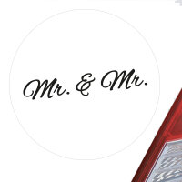 Aufkleber Mr. & Mr. Schriftzug Sticker 10cm