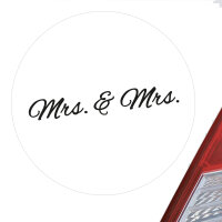 Aufkleber Mrs. & Mrs. Schriftzug Sticker 10cm