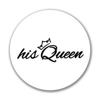 Aufkleber his Queen Krone Sticker 10cm