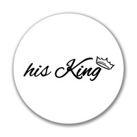 Aufkleber his King Krone Sticker 10cm