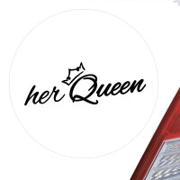 Aufkleber her Queen Krone Sticker 10cm