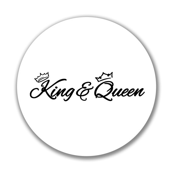 Aufkleber King & Queen Krone Sticker 10cm
