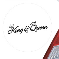 Aufkleber King & Queen Krone Sticker 10cm