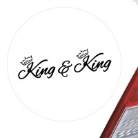 Aufkleber King & King Krone Sticker 10cm