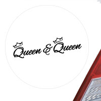 Aufkleber Queen & Queen Krone Sticker 10cm