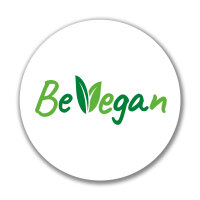 Aufkleber Be Vegan Blätter Sticker 10cm