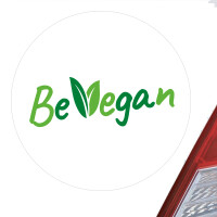 Aufkleber Be Vegan Blätter Sticker 10cm