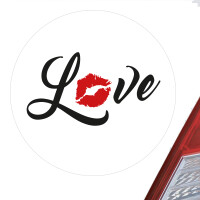 Aufkleber Love Kuss Sticker 10cm