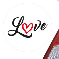 Aufkleber Love Herz Sticker 10cm