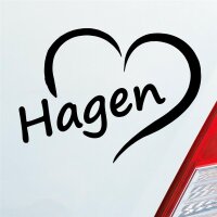 Auto Aufkleber Hagen Herz Stadt City Liebe Love Heimat...