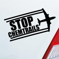 Stop Chemtrails Flugzeug Flieger Fun Protest Auto Aufkleber Sticker Heckscheibenaufkleber