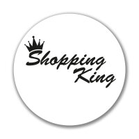 Aufkleber Shopping King Krone Sticker 10cm
