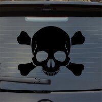 Totenkopf Skull Pirat Tod Car PKW Auto Aufkleber Sticker Heckscheibenaufkleber