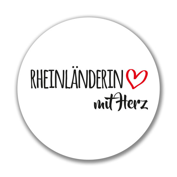 Aufkleber Rheinländerin mit Herz Sticker 10cm