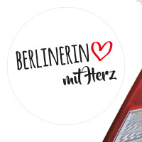 Aufkleber Berlinerin mit Herz Sticker 10cm