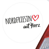 Aufkleber Nordfriesin mit Herz Sticker 10cm
