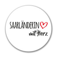 Aufkleber Saarländerin mit Herz Sticker 10cm