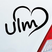 Auto Aufkleber Ulm Herz Stadt City City Love Liebe Heart 11,5x8 cm