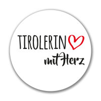 Aufkleber Tirolerin mit Herz Sticker 10cm