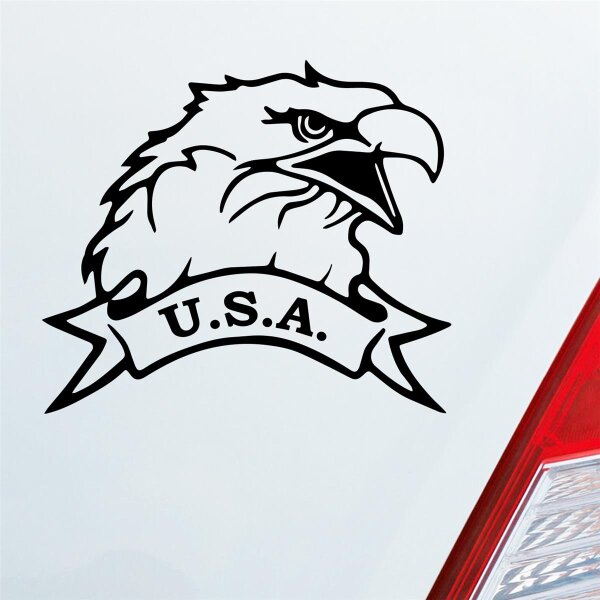 USA Adler Eagle U.S.A. Amerika Tuning Auto Aufkleber Sticker Heckscheibenaufkleber