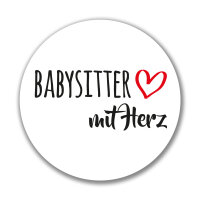 Aufkleber Babysitter mit Herz Sticker 10cm